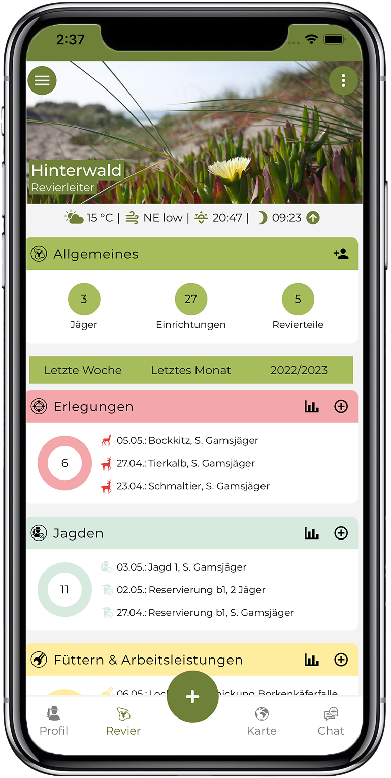 Smartphone - App-Ansicht