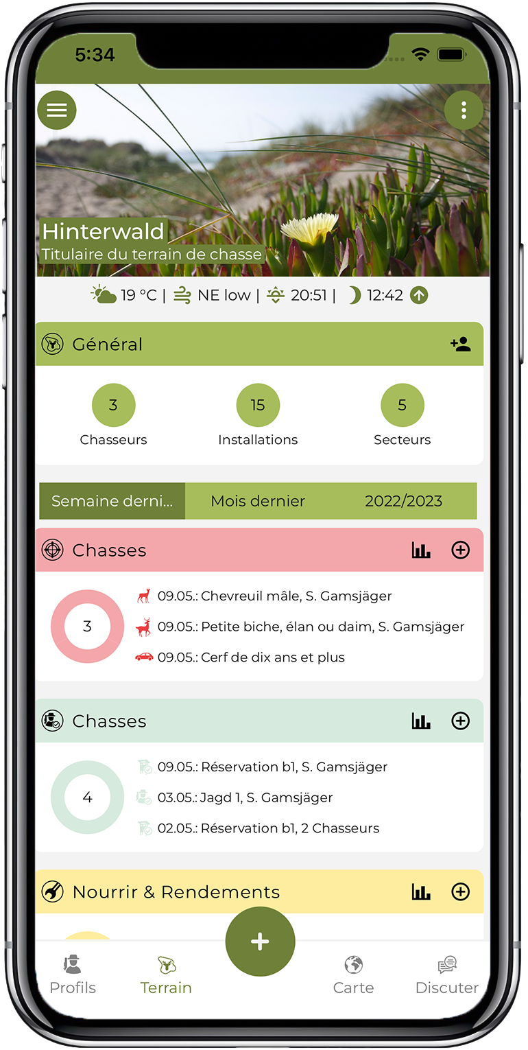 Teléfono inteligente - Vista de la aplicación